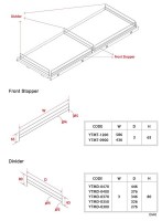 Gondola Shelving Light Gondola Front Stopper and Divider Gondola Shelving Light Gondola Front Stopper and Divider